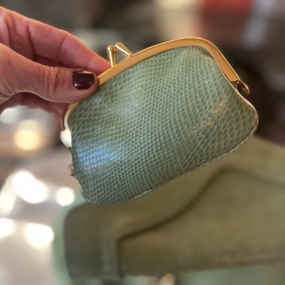 La Gioe Di Toscana The Italian Collection By Sharon Gioe Satchel Green Reptile - Picture 9 of 9